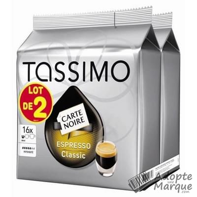 Tassimo Carte Noire - Dosettes de café moulu T-Discs Espresso Classic Les 2 boîtes de 16 capsules - 2x104G