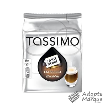 Tassimo Carte Noire - Dosettes de café moulu T-Discs Espresso Macchiato La boîte de 8 capsules - 236G