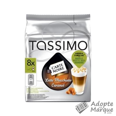 Tassimo Carte Noire - Dosettes de café moulu T-Discs Latte Macchiato Caramel La boîte de 8 capsules - 475G