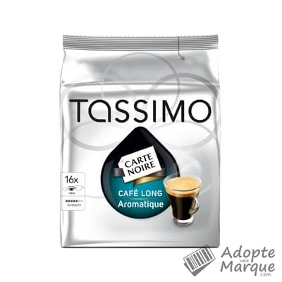 Tassimo Carte Noire - Dosettes de café moulu T-Discs Long Aromatique La boîte de 16 capsules - 126G