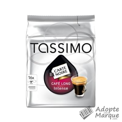 Tassimo Carte Noire - Dosettes de café moulu T-Discs Long Intense La boîte de 16 capsules - 128G