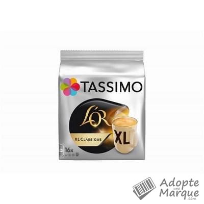 Tassimo Carte Noire - Dosettes de café moulu T-Discs Petit déjeuner Classic XL La boîte de 16 capsules - 136G