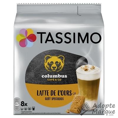 Tassimo Colombus - Dosettes Latte de l'Ours goût Spéculoos T-Discs  La boîte de 8 capsules - 268G