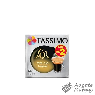 Tassimo L'Or - Dosettes de Café long classique T-Discs  La boîte de 16 capsules - 104G