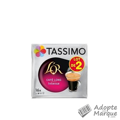 Tassimo L'Or - Dosettes de Café long intense T-Discs  Les 2 boîtes de 16 capsules - 2x128G