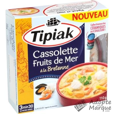 Tipiak Cassolette Fruits De Mer à la Bretonne La barquette de 110G