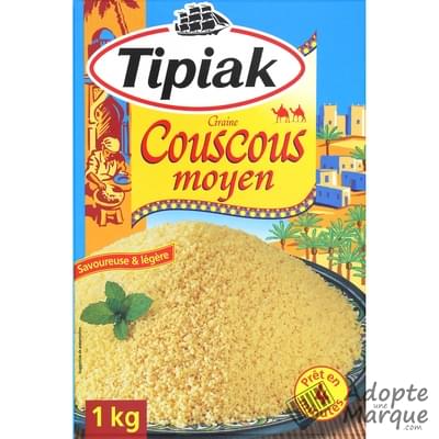 Tipiak Graine de Couscous Moyen La boîte de 1KG