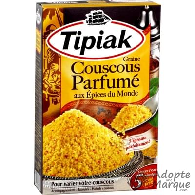 Tipiak Graine de Couscous Parfumé aux Epices du Monde La boîte de 500G