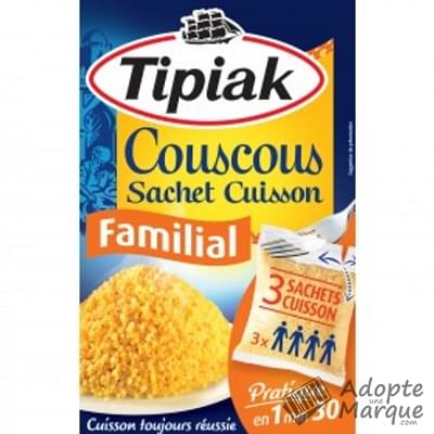 Tipiak Graine de Couscous Sachet Cuisson Familial La boîte de 630G