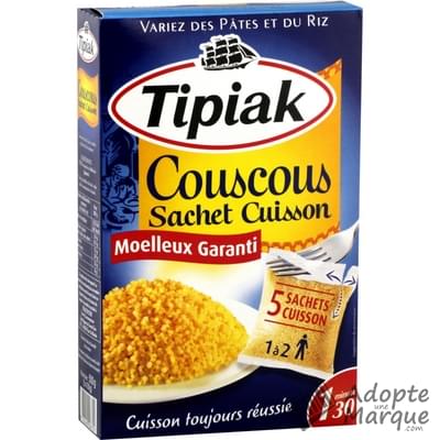 Tipiak Graine de Couscous Sachet Cuisson Moelleux garanti La boîte de 500G