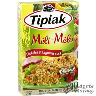 Tipiak Méli-Mélo Gourmand (Blé, Lentilles, Orge & Pois) La boîte de 330G