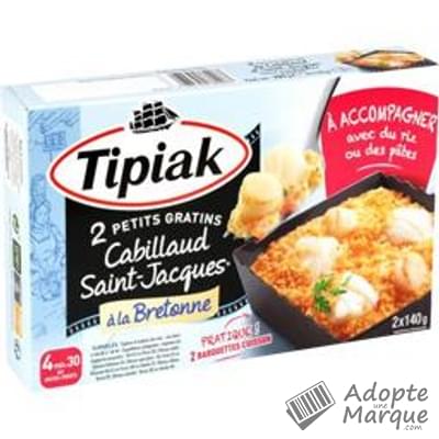 Tipiak Petits Gratins Cabillaud Saint-Jacques à la Bretonne La boîte de 280G