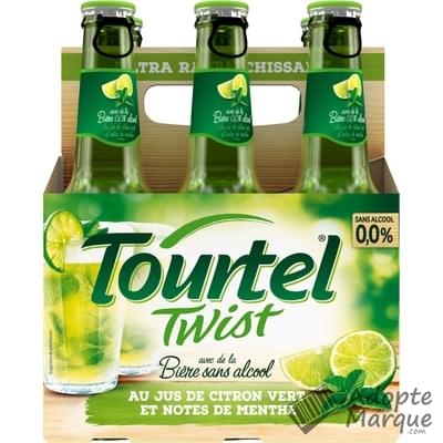 Tourtel Twist Bière sans alcool arômatisée au Jus de Citron vert & Notes de Menthe "Les 6 bouteilles de 27,5CL"