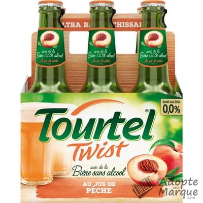 Tourtel Twist Bière sans alcool arômatisée au Jus de Pêche "Les 6 bouteilles de 27,5CL"