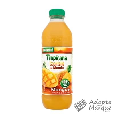 Tropicana Coktails du Monde - Jus de Mangue, Ananas & Kaki La bouteille de 1L