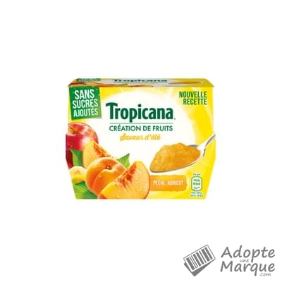 Tropicana Dessert aux fruits Saveur d'été Les 4 pots de 95G - 380G