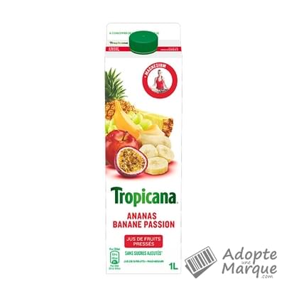 Tropicana Jus d'Ananas, Banane & Passion La brique de 1L