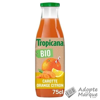 Tropicana Jus de Carotte, Orange & Citron Bio La bouteille en verre de 75CL