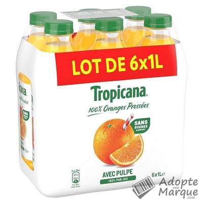 Tropicana Jus d'Orange avec pulpe Les 6 bouteilles de 1L