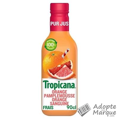 Tropicana Pur Jus - Orange, Pamplemousse & Orange sanguine La bouteille de 90CL