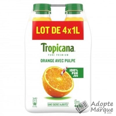 Tropicana Pure Premium - Jus d'Orange avec pulpe Les 4 bouteilles de 1L