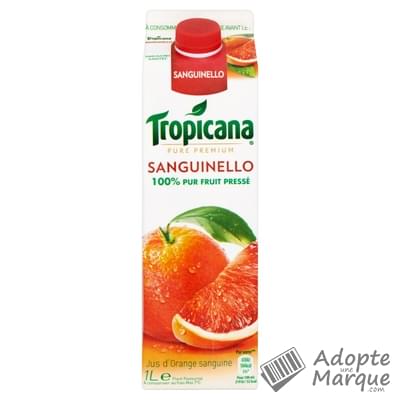 Tropicana Pure Premium - Jus d'Orange sanguine Sanguinello La brique de 1L