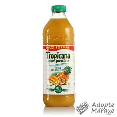 Tropicana Pure Premium - Jus Réveil des Tropiques (Orange, Pomme, Ananas, Fruit de la Passion & Purée de Mangue) "La bouteille de 1,5L"