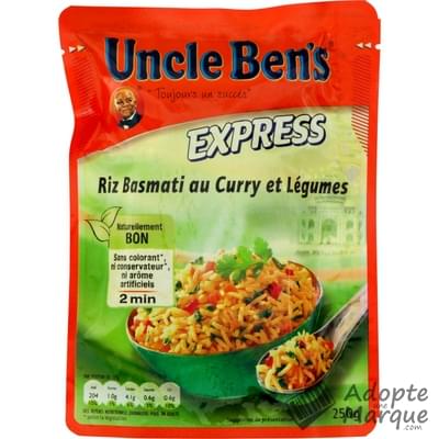 Uncle Ben's Express - Riz Basmati au Curry & Légumes Le sachet de 250G