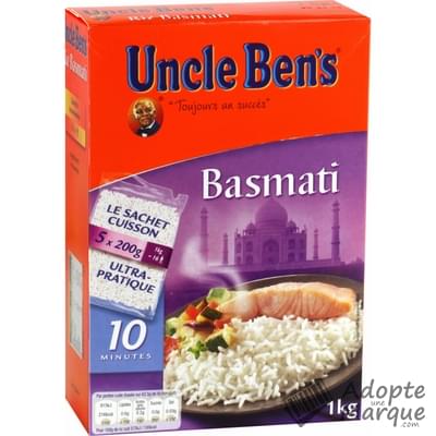 Uncle Ben's Riz Basmati - Sachet Cuisson 10 minutes Les 5 sachets de 200G