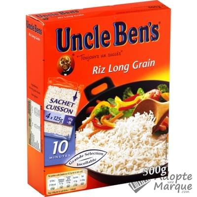 Uncle Ben's Riz Long Grain - Sachet Cuisson 10 minutes Les 4 sachets de 125G