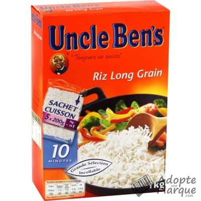 Uncle Ben's Riz Long Grain - Sachet Cuisson 10 minutes Les 5 sachets de 200G