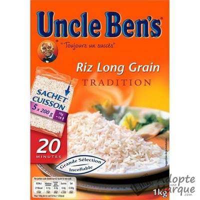 Uncle Ben's Riz Long Grain - Sachet Cuisson 20 minutes Les 4 sachets de 125G