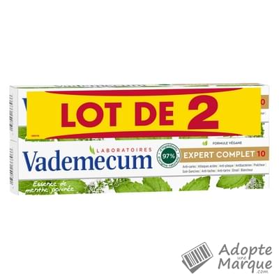 Vademecum Dentifrice Expert Complet 10 Les 2 tubes de 75ML