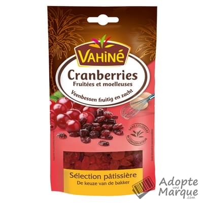 Vahiné Cranberries Fruitées & Moelleuses Le sachet de 125G