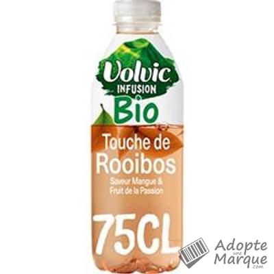 Volvic Infusion Bio Touche de Rooibos - Saveur Mangue & Fruit de la Passion La bouteille de 75CL