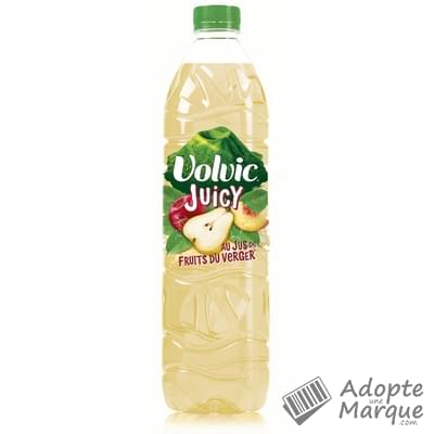 Volvic Juicy - Eau minérale naturelle aromatisée aux Fruits du Verger ...