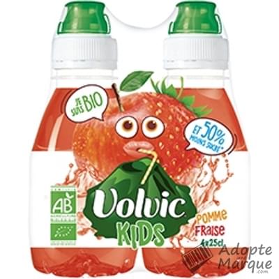 Volvic Kids - Eau plate aromatisée Fraise Bio Les 4 bouteilles de 25CL