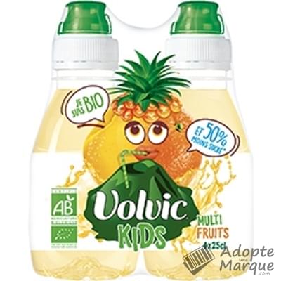 Volvic Kids - Eau plate aromatisée Multi-fruits Bio Les 4 bouteilles de 25CL