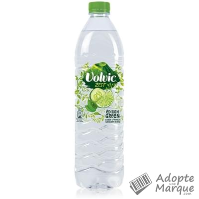 Volvic Zest - Boisson aromatisée Pause Green (Citron Vert, Menthe & Concombre) "La bouteille de 1,5L"