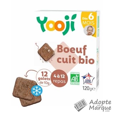 Yooji Haché de Bœuf cuit (dès 6 mois) La boîte de 12 galets - 120G