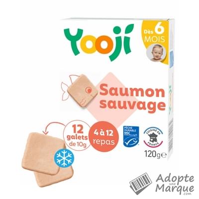 Yooji Haché de Saumon cuit (dès 6 mois) La boîte de 12 galets - 120G
